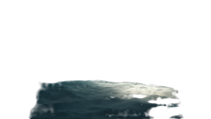 Abstract, ethereal, icy landscape