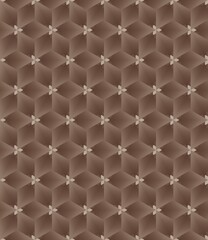 Fototapeta premium Seamless gray geometric leather upholstery pattern with a metallic steel texture