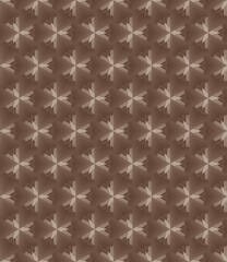 Seamless floral pattern with vintage star and snowflake ornaments on a retro winter background