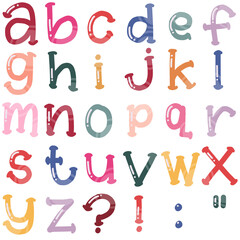 Colorful Artistic Alphabet Letter Set – Creative Decorative Font Design