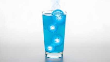 Blue Elixir Bubbling Potion of Neon Delight and Enigmatic Vigor