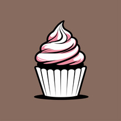 cupcake vector illustration