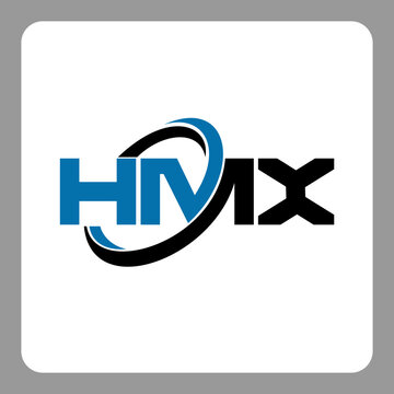 hmx logo. hmx letter. hmx letter logo design. Initials hmx logo linked with circle and uppercase monogram logo. Modern Red and Black Initials Logo for Corporate, hmx typography for technology,