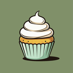 cupcake vector illustration
