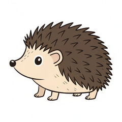 hedgehog simple line isolated