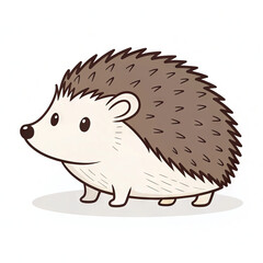 hedgehog simple line isolated