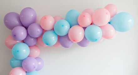 Pastel balloons arch decor