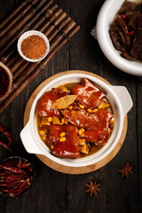 Braised Pork Knuckle Stew with Soya Beans and Marinated Sauce - Traditional Asian Comfort Food Dish