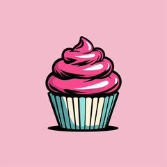 cupcake vector illustration