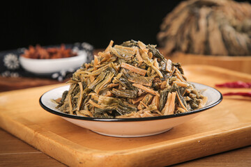 Traditional Chinese Dried Snow Cabbage Xuelihong Shaoxing Guangdong Cuisine Preserved Vegetable Dish