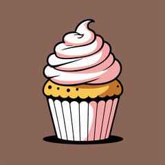 cupcake vector illustration