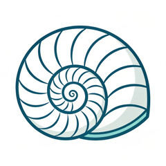 snail shell simple line isolated