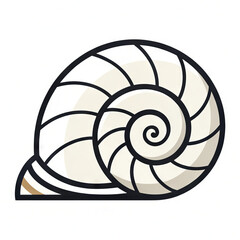 snail shell simple line isolated
