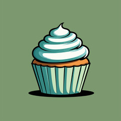 cupcake vector illustration