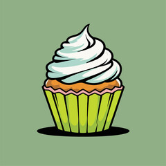 cupcake vector illustration