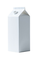 White carton beverage container with cap isolated on a transparent background image