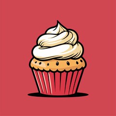 cupcake vector illustration