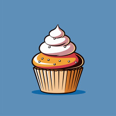 cupcake vector illustration