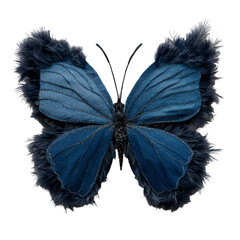 jeans denim blue butterfly isolated on transparent background