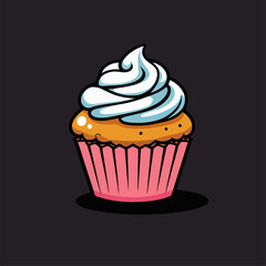 cupcake vector illustration