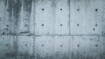 Obraz premium Texture of Concrete Wall with Round Holes and Weathered Appearance