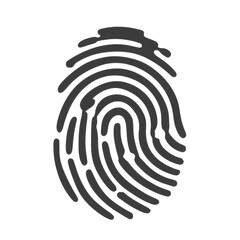 Biometric Fingerprint Scan Icon for Security and Identification Access