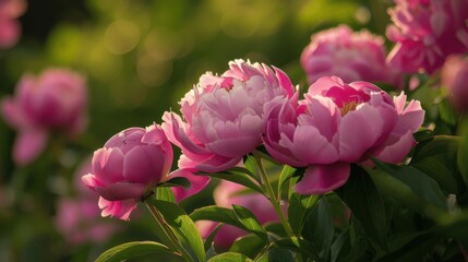 Obraz premium Romantic Flower Vignettes: Red/Pink Blossoms, Isolated Roses & Beautiful Garden Flora