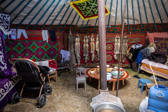 Typical living conditions of Mongolian nomads in Mongolia