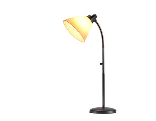 Firefly_Small illuminated table lamp isolated on white background