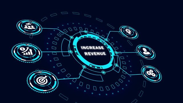 Increase Revenue Concept, Business Technology Internet and Network Strategy for Profit Growth and Sales Performance.