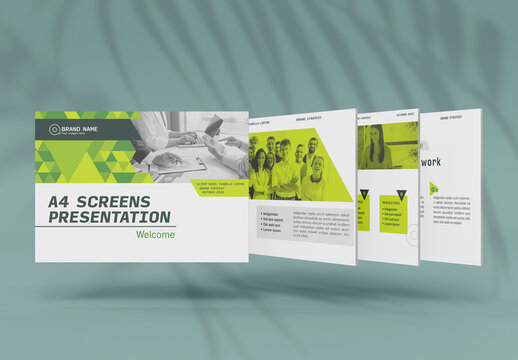 A4 Perspective Ui Screens Mockup