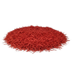 Fototapeta premium Pile of red mulch isolated on transparent background