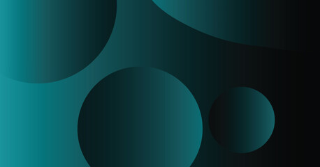 Abstract Spheres in Teal Gradient