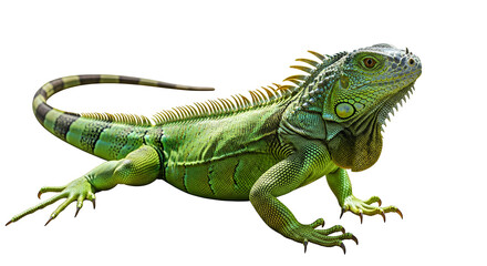 iguana on white background