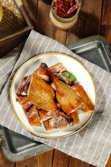 Chinese Roasted Goose with Crispy Skin Traditional Asian Cuisine Food Photography