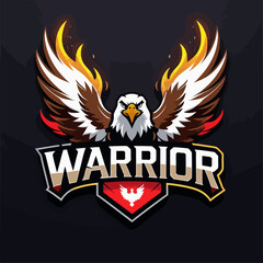 electronic game eagle logo vector illustration