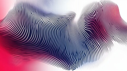 Abstract wave pattern with curved lines and gradient color background
