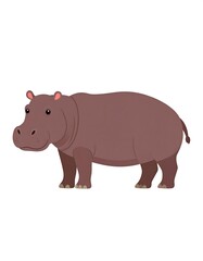 Obraz premium Cartoon hippopotamus profile