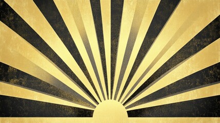 Elegant Black and Gold Sunburst Pattern for Luxurious Backgrounds and Designs