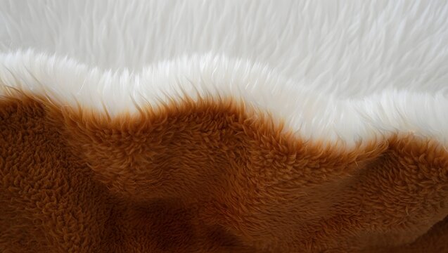 Close up texture of brown and white fur perfect for backgrounds and design elements and furry textures