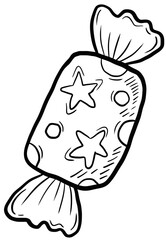 Cute sugar candy doodle line