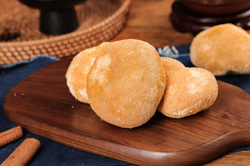 Fresh Lion's Mane Mushrooms on Wooden Cutting Board - Nutritious Gourmet Fungi