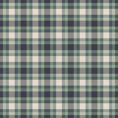 Classic plaid pattern in muted green and beige tones. Versatile design for textiles, backgrounds, or overlays, adding a touch of rustic charm and vintage appeal.
