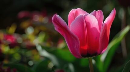 Fototapeta premium Nature’s Flower Beauty: Isolated Tulips, Bright Petals & Colorful Spring/Summer Floral Views