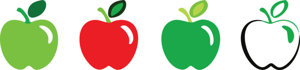 red apple icon. eco fruit sign. fresh food symbol. vegetarian symbol. diet pictogram. Health illustration. 
