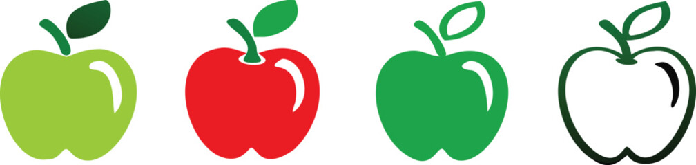 red apple icon. eco fruit sign. fresh food symbol. vegetarian symbol. diet pictogram. Health illustration. 
