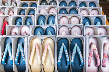 Traditional Japanese Geta shoes, Kyoto, Japan