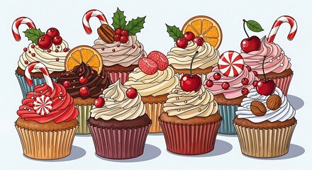 Christmas Cupcakes Delightful Festive Treats.