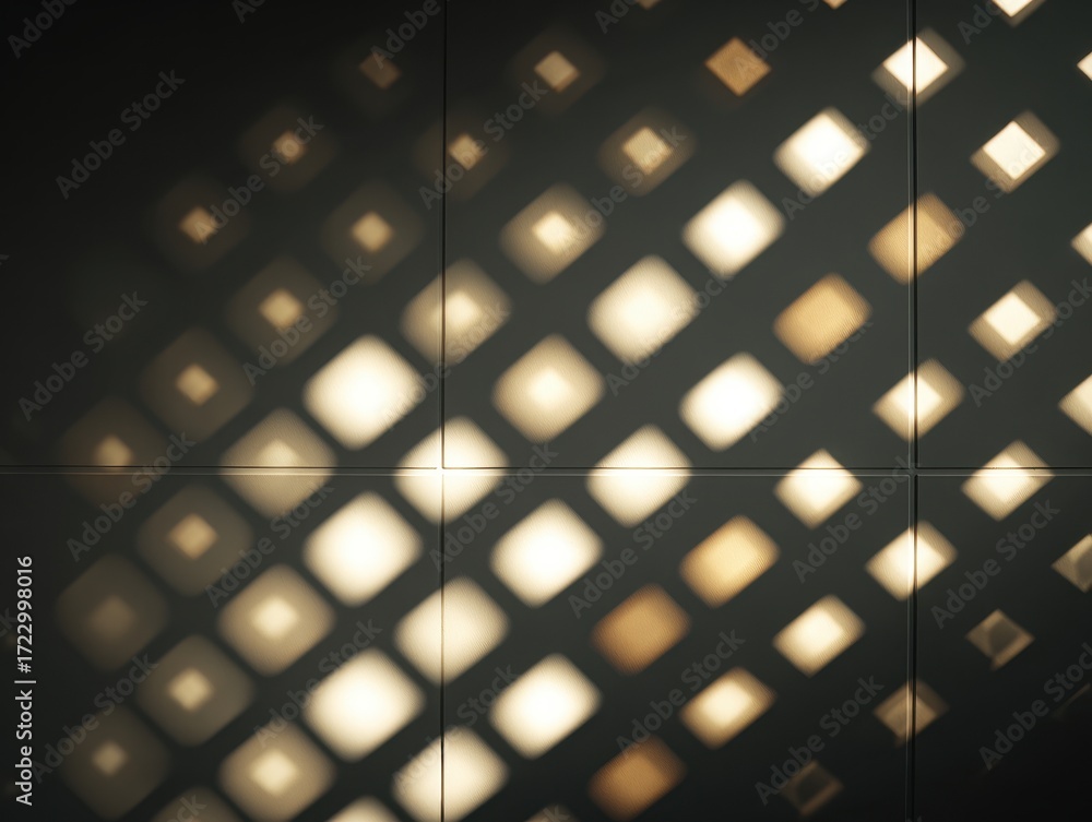 Aufkleber light and shadow geometry: geometric patterns cast intriguing shadows, transforming a simple surface