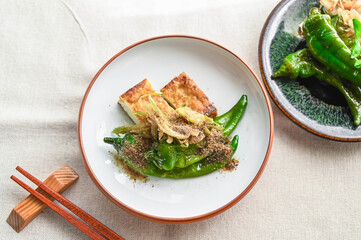 万願寺とうがらしの焼き浸し